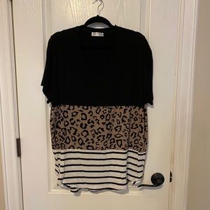 Tickled Teal top. Size 3X. EUC